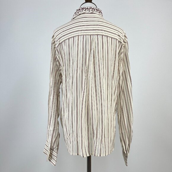 $455 NOWT See By Chloé Floral Stripe Top Blouse Size 38 - Picture 7 of 13